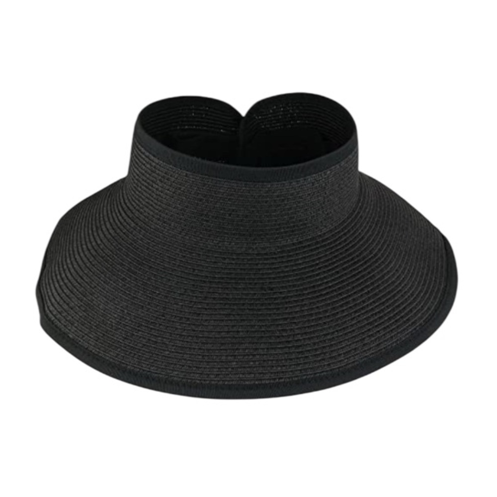 trendy apparel shop • Wide Brimmed Straw Visor Hat